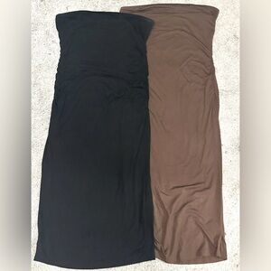 2 set black and brown L dresses